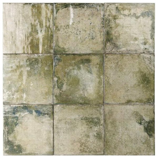 Backsplash & Kitchen | 1 sq. ft. Angela Harris Dunmore Green 8×8 Polished Ceramic Wall Tile Green Backsplash & Kitchen Backsplash & Kitchen