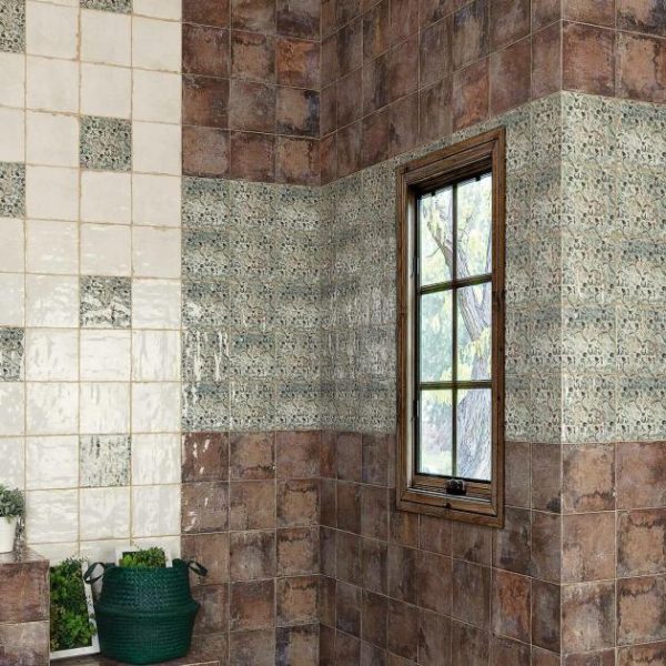 Backsplash & Kitchen | 1 sq. ft. Angela Harris Dunmore Savona Decor 8×8 Green Polished Ceramic Wall Tile Savona Deco Backsplash & Kitchen Backsplash & Kitchen