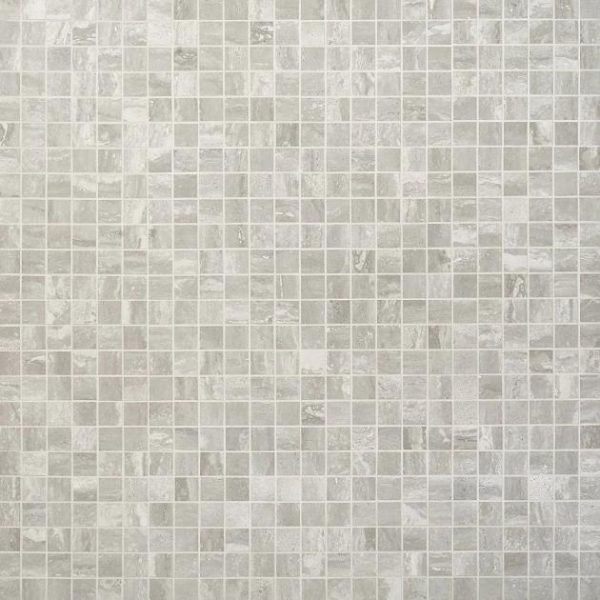 Backsplash & Kitchen | 1 sq. ft. Basic Travertine Silver 2×2 Matte Porcelain Mosaic Tile Silver Backsplash & Kitchen Backsplash & Kitchen