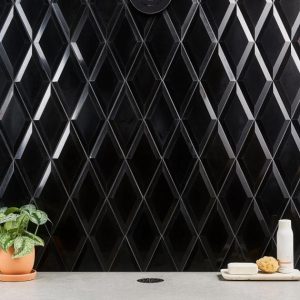 Backsplash & Kitchen | 1 sq. ft. Basque Black Jade 6×12 Beveled Polished Marble Tile Black Backsplash & Kitchen Backsplash & Kitchen