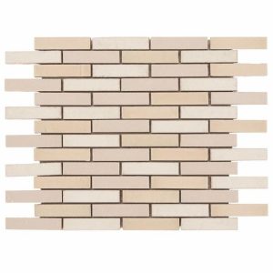 Backsplash & Kitchen | 1 sq. ft. Bohemian Brick Warm Mix 1/2×3 Clay Brick Mosaic Tile Warm Mix Backsplash & Kitchen Backsplash & Kitchen