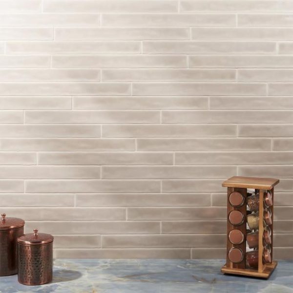 Backsplash & Kitchen | 1 sq. ft. Carolina Fog Gray 2×20 Polished Ceramic Wall Tile Fog Backsplash & Kitchen Backsplash & Kitchen