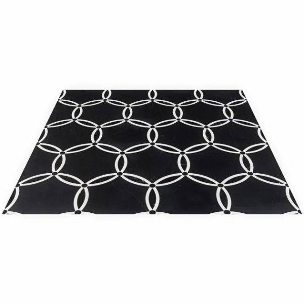 Backsplash & Kitchen | 1 sq. ft. Celine Nero Polished Black Marble and Pearl Mosaic Tile Nero Backsplash & Kitchen Backsplash & Kitchen