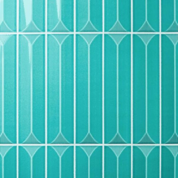 Backsplash & Kitchen | 1 sq. ft. Colorplay Inflex Teal Green 4.5×18 3D Crackled Glossy Ceramic Tile Teal Backsplash & Kitchen Backsplash & Kitchen