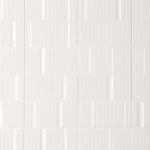 Backsplash & Kitchen | 1 sq. ft. Division White 8×16 Fluted 3D Matte Ceramic Wall Tile White Backsplash & Kitchen Backsplash & Kitchen