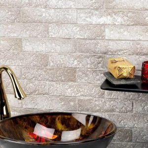 Backsplash & Kitchen | 1 sq. ft. Easton Mesa Light Gray 2×8 Handmade Glazed Clay Brick Textured Subway Tile Light Gray Backsplash & Kitchen Backsplash & Kitchen