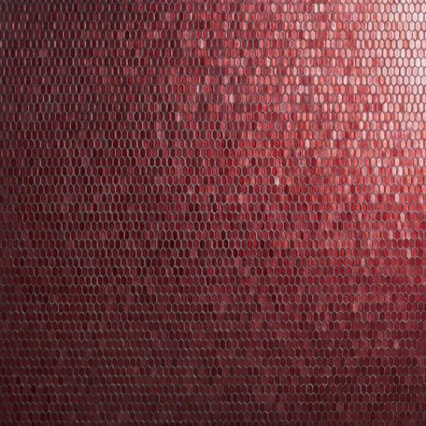 Backsplash & Kitchen | 1 sq. ft. Flicker Metallic Red 1/4″ x 1″ Polished Glass Mosaic Tile Red Backsplash & Kitchen Backsplash & Kitchen