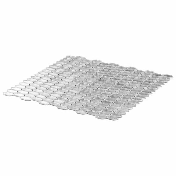 Backsplash & Kitchen | 1 sq. ft. Flicker Silver 1/4″ x 1″ Polished Glass Mosaic Tile Silver Backsplash & Kitchen Backsplash & Kitchen