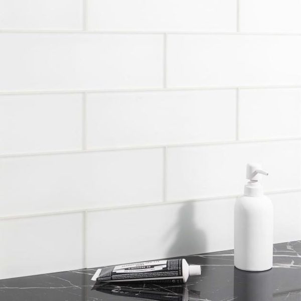 Backsplash & Kitchen | 1 sq. ft. Loft Super White 4×12 Frosted Glass Subway Wall Tile Super White Frosted Backsplash & Kitchen Backsplash & Kitchen