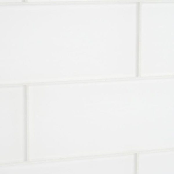 Backsplash & Kitchen | 1 sq. ft. Loft Super White 4×12 Frosted Glass Subway Wall Tile Super White Frosted Backsplash & Kitchen Backsplash & Kitchen