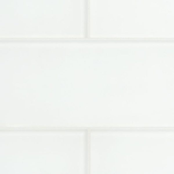 Backsplash & Kitchen | 1 sq. ft. Loft Super White 4×12 Frosted Glass Subway Wall Tile Super White Frosted Backsplash & Kitchen Backsplash & Kitchen