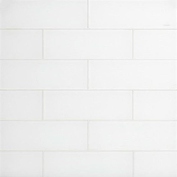 Backsplash & Kitchen | 1 sq. ft. Loft Super White 4×12 Frosted Glass Subway Wall Tile Super White Frosted Backsplash & Kitchen Backsplash & Kitchen