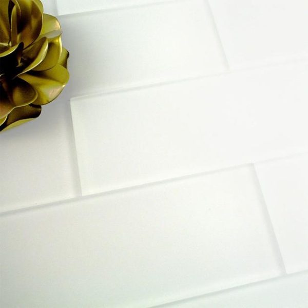 Backsplash & Kitchen | 1 sq. ft. Loft Super White 4×12 Frosted Glass Subway Wall Tile Super White Frosted Backsplash & Kitchen Backsplash & Kitchen