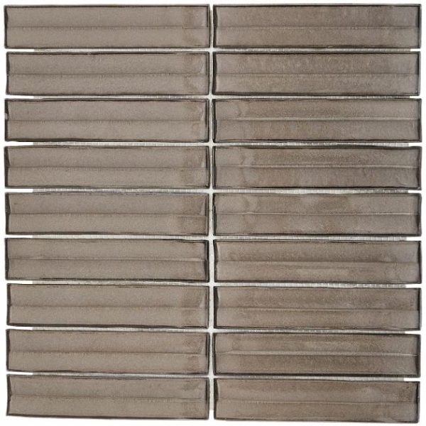 Backsplash & Kitchen | 1 sq. ft. Maya Stacked Twilight Gray 1×5 Polished Glass Mosaic Tile Stacked Twilight Backsplash & Kitchen Backsplash & Kitchen