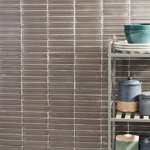 Backsplash & Kitchen | 1 sq. ft. Maya Stacked Twilight Gray 1×5 Polished Glass Mosaic Tile Stacked Twilight Backsplash & Kitchen Backsplash & Kitchen