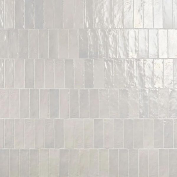 Backsplash & Kitchen | 1 sq. ft. Montauk Gin White 2×8 Mixed Finish Ceramic Subway Tile Gin White Backsplash & Kitchen Backsplash & Kitchen