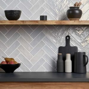 Backsplash & Kitchen | 1 sq. ft. Montauk Sky Blue 2×8 Mixed Finish Ceramic Subway Tile Sky Blue Backsplash & Kitchen Backsplash & Kitchen