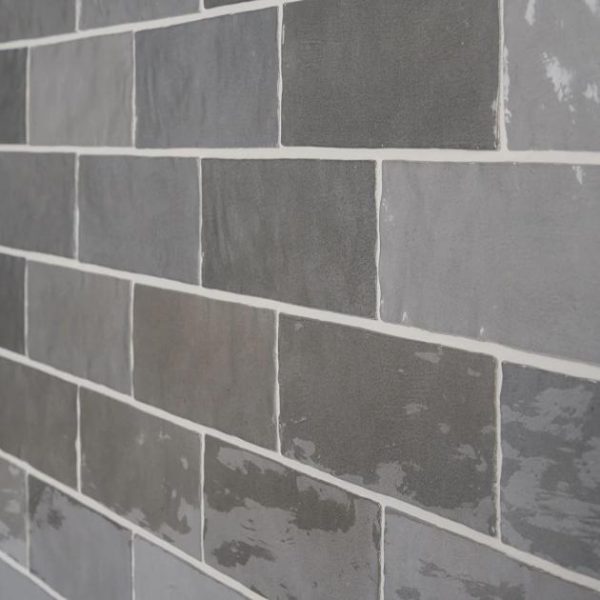 Backsplash & Kitchen | 1 sq. ft. Portmore Gray 3×8 Glossy Ceramic Subway Tile Gray Backsplash & Kitchen Backsplash & Kitchen