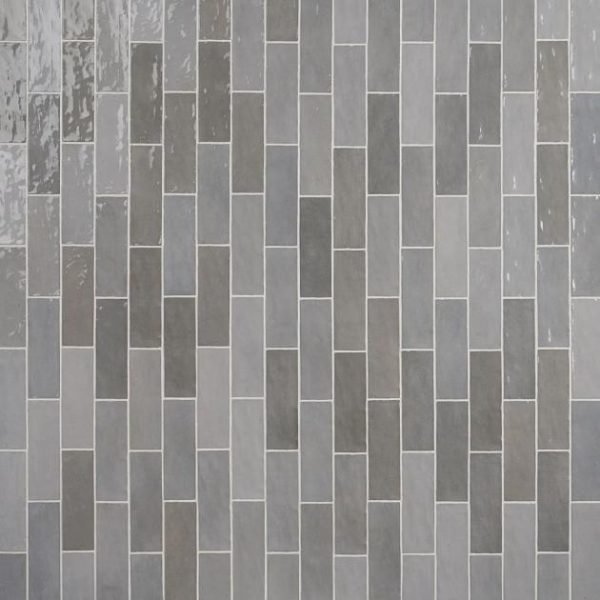 Backsplash & Kitchen | 1 sq. ft. Portmore Gray 3×8 Glossy Ceramic Subway Tile Gray Backsplash & Kitchen Backsplash & Kitchen