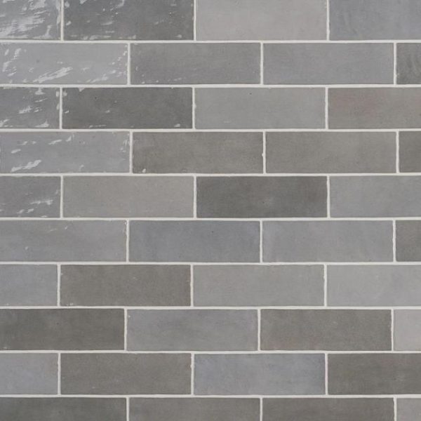 Backsplash & Kitchen | 1 sq. ft. Portmore Gray 3×8 Glossy Ceramic Subway Tile Gray Backsplash & Kitchen Backsplash & Kitchen