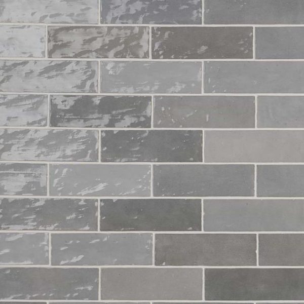 Backsplash & Kitchen | 1 sq. ft. Portmore Gray 3×8 Glossy Ceramic Subway Tile Gray Backsplash & Kitchen Backsplash & Kitchen