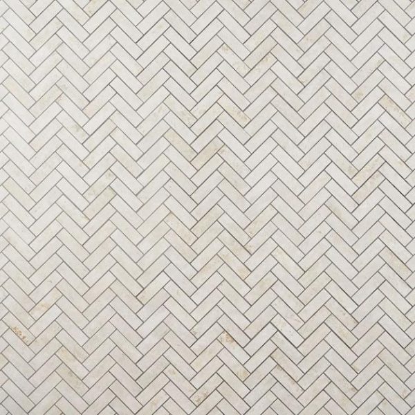 Backsplash & Kitchen | 1 sq. ft. Portrait Ivory 1×4 Herringbone Matte Porcelain Mosaic Tile Ivory Backsplash & Kitchen Backsplash & Kitchen