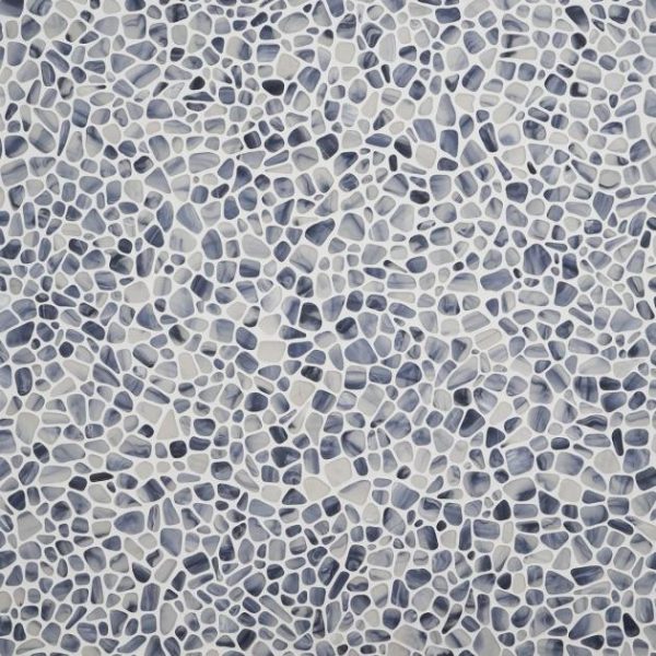 Backsplash & Kitchen | 1 sq. ft. Riverglass Blue Frosted Glass Mosaic Tile  Blue Backsplash & Kitchen Backsplash & Kitchen