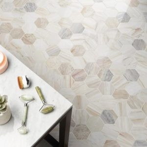 Backsplash & Kitchen | 1 sq. ft. Sabbia Marble 4″ Hexagon Polished Mosaic 4 Backsplash & Kitchen 4