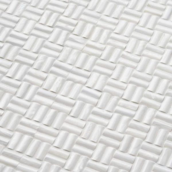 Backsplash & Kitchen | 1 sq. ft. Serene White 3D Seamless Pearl Polished Mosaic Tile 3D Seamless Pearl Backsplash & Kitchen 3D Seamless Pearl