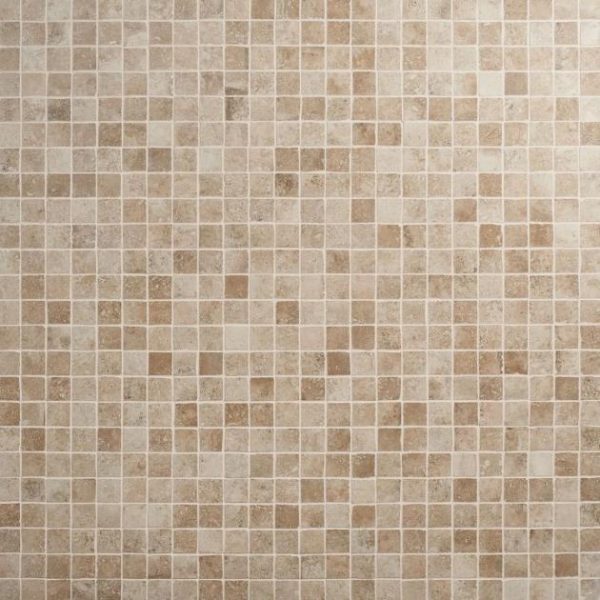 Backsplash & Kitchen | 1 sq. ft. Seville Delfi Dark Beige 2×2 Travertine Look Matte Porcelain Mosaic Tile Delfi Backsplash & Kitchen Backsplash & Kitchen