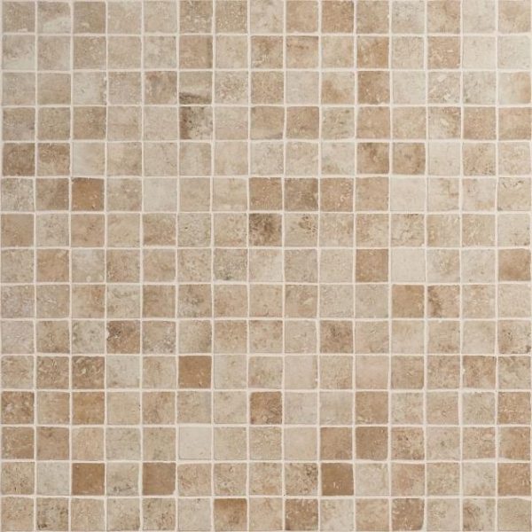 Backsplash & Kitchen | 1 sq. ft. Seville Delfi Dark Beige 2×2 Travertine Look Matte Porcelain Mosaic Tile Delfi Backsplash & Kitchen Backsplash & Kitchen