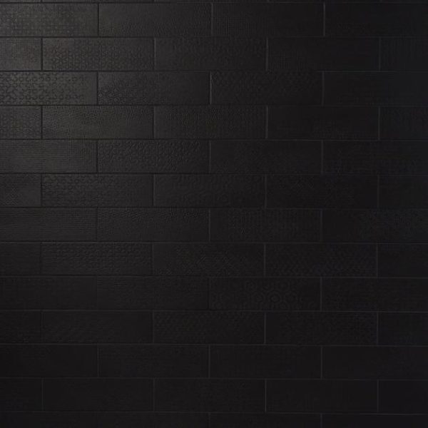 Backsplash & Kitchen | 1 sq. ft. Tessuto Carbone Charcoal Black 4×12 Porcelain Matte Subway Tile Carbone Backsplash & Kitchen Backsplash & Kitchen