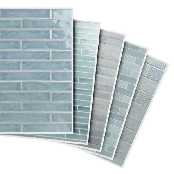 Backsplash & Kitchen | 1 sq. ft. Top Selling Blue Ceramic and Porcelain Subway Sample Bundle (5) Backsplash & Kitchen Backsplash & Kitchen