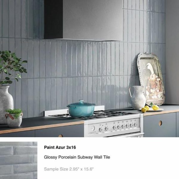 Backsplash & Kitchen | 1 sq. ft. Top Selling Blue Ceramic and Porcelain Subway Sample Bundle (5) Backsplash & Kitchen Backsplash & Kitchen