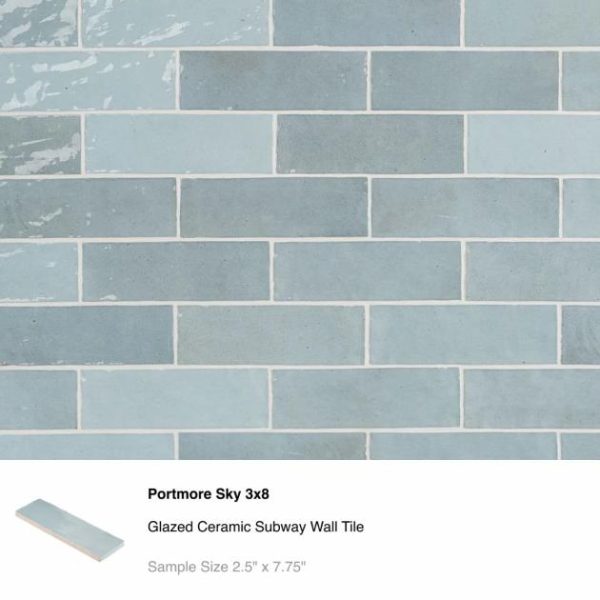 Backsplash & Kitchen | 1 sq. ft. Top Selling Blue Ceramic and Porcelain Subway Sample Bundle (5) Backsplash & Kitchen Backsplash & Kitchen