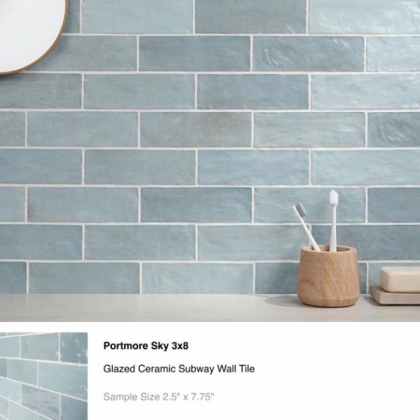 Backsplash & Kitchen | 1 sq. ft. Top Selling Blue Ceramic and Porcelain Subway Sample Bundle (5) Backsplash & Kitchen Backsplash & Kitchen