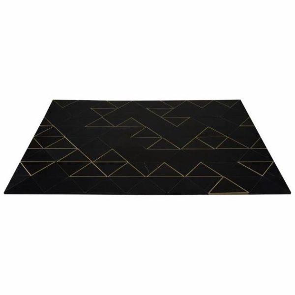 Backsplash & Kitchen | 1 sq. ft. Verin Nero Polished Marble and Brass 6×6 Mosaic Tile Nero Backsplash & Kitchen Backsplash & Kitchen