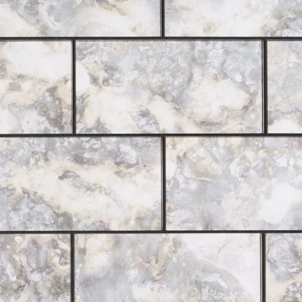 Backsplash & Kitchen | 1 sq. ft. Vilna Argenta Gray 3×6 Antique Mirror Polished Subway Wall Tile Argenta Backsplash & Kitchen Argenta