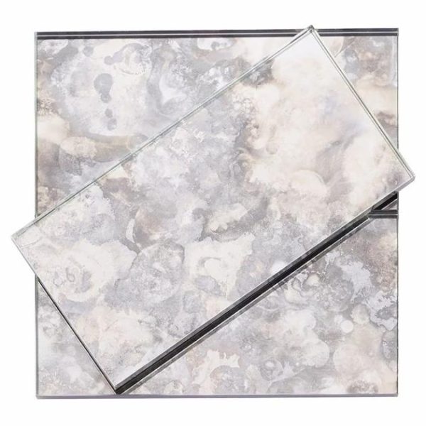 Backsplash & Kitchen | 1 sq. ft. Vilna Argenta Gray 3×6 Antique Mirror Polished Subway Wall Tile Argenta Backsplash & Kitchen Argenta