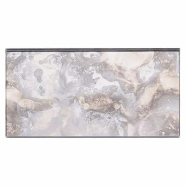 Backsplash & Kitchen | 1 sq. ft. Vilna Argenta Gray 3×6 Antique Mirror Polished Subway Wall Tile Argenta Backsplash & Kitchen Argenta