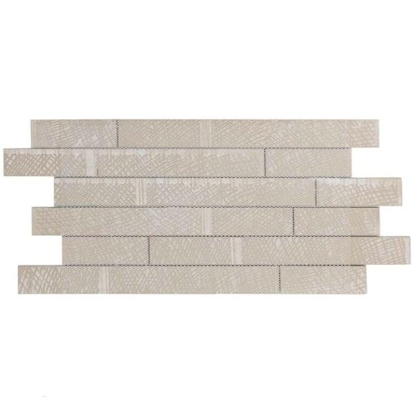 Bathroom | 1 sq. ft. Basic Roadway Cement Silver Matte Brick Shape Porcelain Mosaic Tile Cement Silver Bathroom Bathroom