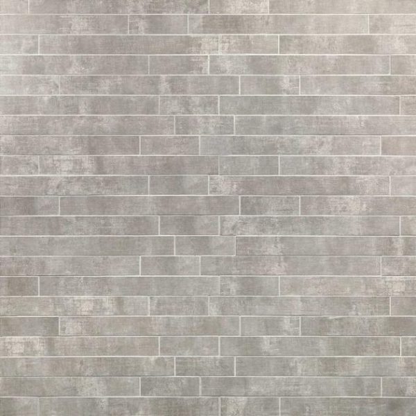 Bathroom | 1 sq. ft. Basic Roadway Cement Silver Matte Brick Shape Porcelain Mosaic Tile Cement Silver Bathroom Bathroom