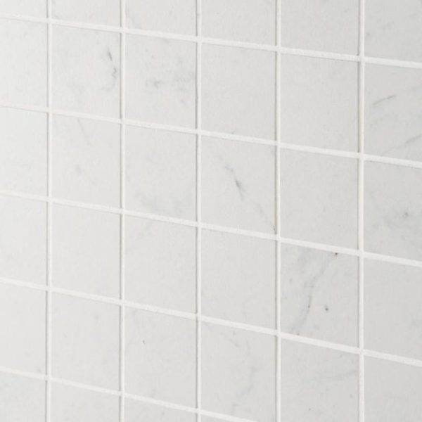 Bathroom | 1 sq. ft. DreamStone Carrara Giola 2×2 Matte Porcelain Mosaic 2X2 Matte Backsplash & Kitchen 2X2 Matte