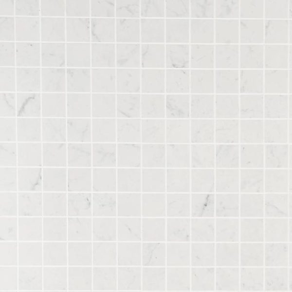 Bathroom | 1 sq. ft. DreamStone Carrara Giola 2×2 Matte Porcelain Mosaic 2X2 Matte Backsplash & Kitchen 2X2 Matte