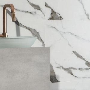 Bathroom | 1 sq. ft. DreamStone Statuario Valley 12×24 Matte Porcelain Tile Valley Matte Backsplash & Kitchen Backsplash & Kitchen