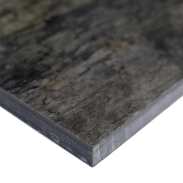 Bathroom | 1 sq. ft. DuJour Charcoal Gray 8×48 Polished Porcelain Wood Look Tile Charcoal Gray Bathroom Bathroom