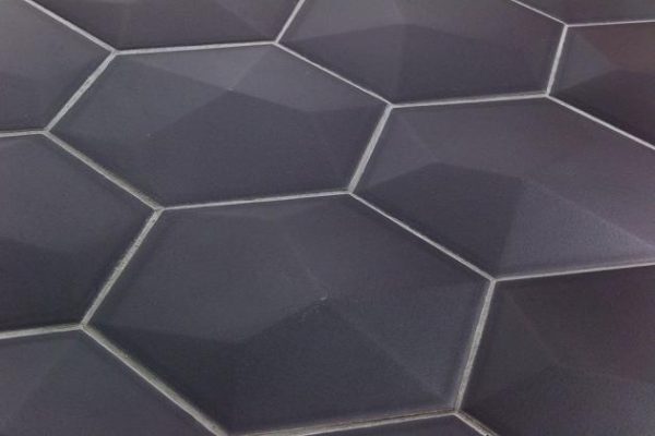 Bathroom | 1 sq. ft. Exagoni Dimension Dark Gray 6×7 3D Hexagon Grafito Matte Ceramic Wall Tile Dimension Gray Matte Bathroom Bathroom