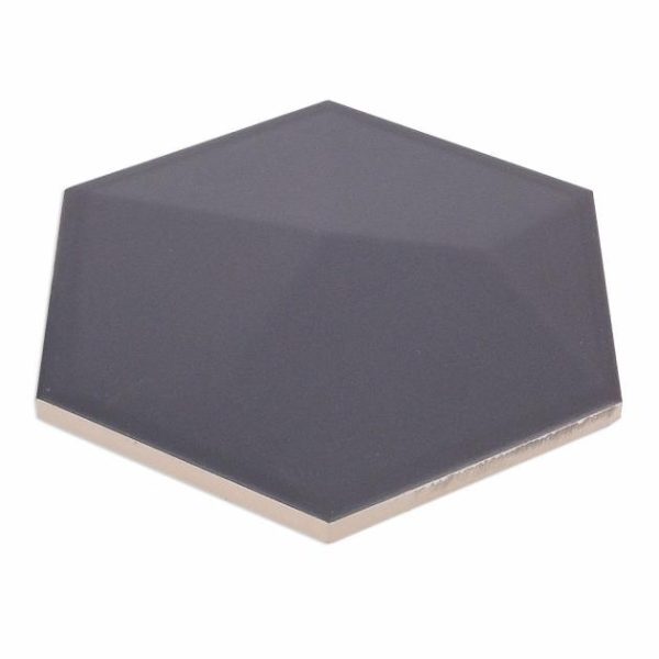 Bathroom | 1 sq. ft. Exagoni Dimension Dark Gray 6×7 3D Hexagon Grafito Matte Ceramic Wall Tile Dimension Gray Matte Bathroom Bathroom