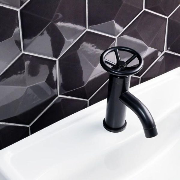 Bathroom | 1 sq. ft. Exagoni Dimension Dark Gray 6×7 3D Hexagon Grafito Polished Ceramic Wall Tile Dimension Gray Polished Bathroom Bathroom