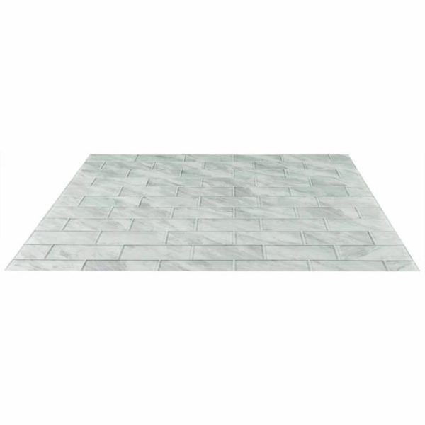 Bathroom | 1 sq. ft. Gem Moonstone Silver 4×9 Polished Glass Tile Silver Bathroom Bathroom